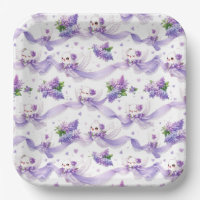 Jolis colombes de mariage avec lilas et rubans