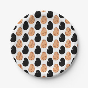 Assiettes En Carton Jolis haricots Pinto et noirs de dessin animé
