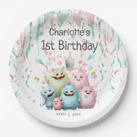 Jolis Pastels Petits Monstres Anniversaire Fille 1