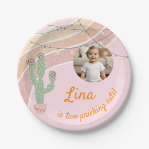 Assiettes En Carton Jote Rainbow Fiesta deuxième anniversaire