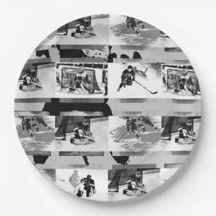 Assiettes En Carton Jouer au hockey - Joueurs de hockey sur glace