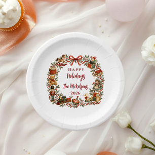 Assiettes En Carton Jouets de Noël fantaisistes de conte de fées vinta