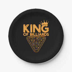 Assiettes En Carton Joueur de billard   Roi Des Billiards