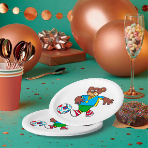 Assiettes En Carton Joueur de football