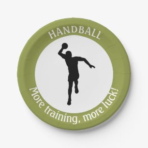 ASSIETTES EN CARTON JOUEUR DE HANDBALL