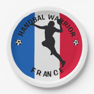 ASSIETTES EN CARTON JOUEUR FRANÇAIS DE HANDBALL