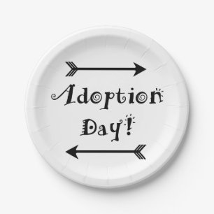 Assiettes En Carton Jour d'adoption ! Adoptif/adoptez la conception