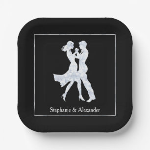 Assiettes En Carton Jour d'anniversaire conjoint Adultes Golden Dance