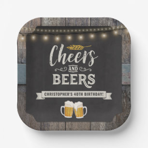 Assiettes En Carton Jour d'anniversaire de la bière et de la bière