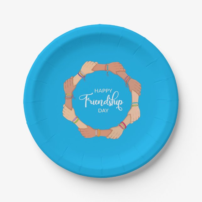 Assiettes En Carton Jour de l'amitié (Devant)