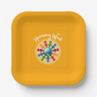 Assiettes En Carton Jour de l'Harmonie