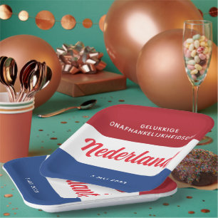 Assiettes En Carton Jour de l'indépendance de Pays-Bas