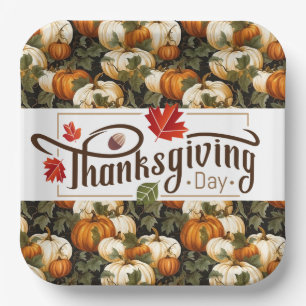 Assiettes En Carton Jour de Thanksgiving
