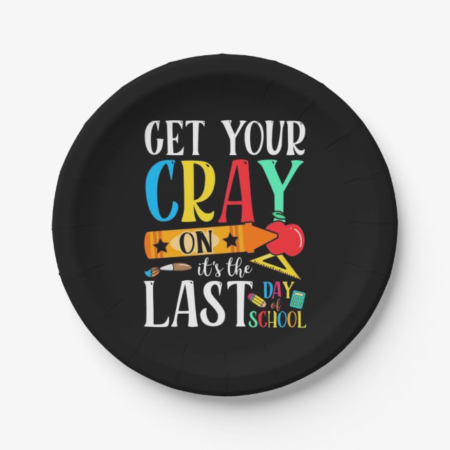 Assiettes En Carton Jour Dernier De L'Enseignant (Devant)