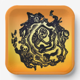 Assiettes En Carton Jour des Morts - José Guadalupe Posada