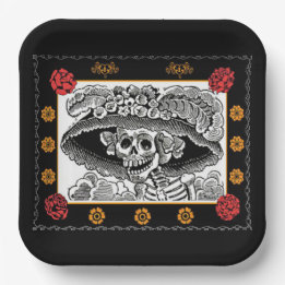 Assiettes En Carton Jour du papier mort - José Guadalupe Posada