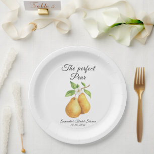 Assiettes En Carton Journée de mariage fleurie au poirier parfait aqua