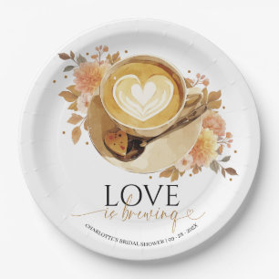 Assiettes En Carton Journée de mariage Love Is Brewing