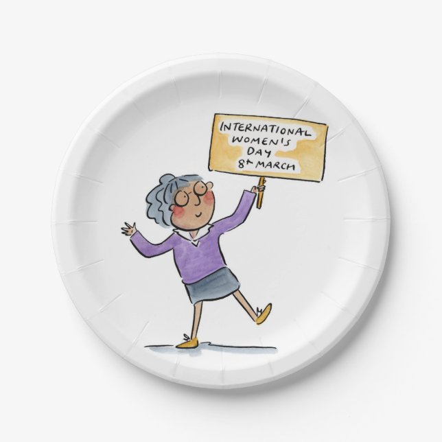 Assiettes En Carton Journée internationale de la femme (Devant)