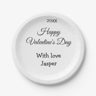 Assiettes En Carton Joyeuse Saint-Valentin nom amour simple année styl