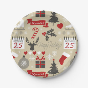 Assiettes En Carton Joyeuses fêtes