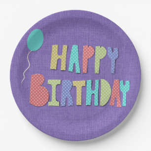 Assiettes En Carton Joyeuses Plaques de fête d'anniversaire