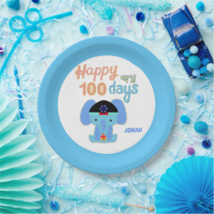 Assiettes En Carton Joyeux 100 Jours Baek-il Elephant Personnalisé