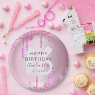 Assiettes En Carton Joyeux 16ème anniversaire Parties scintillant gout