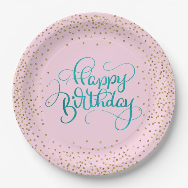 Assiettes En Carton Joyeux anniversaire (Devant)