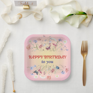 Assiettes En Carton Joyeux anniversaire