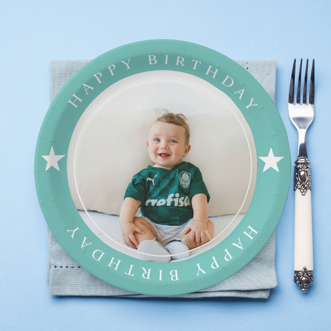 Assiettes En Carton Joyeux Anniversaire Avec Photo (Créateur téléchargé)