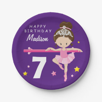 Assiettes En Carton Joyeux anniversaire Ballerina