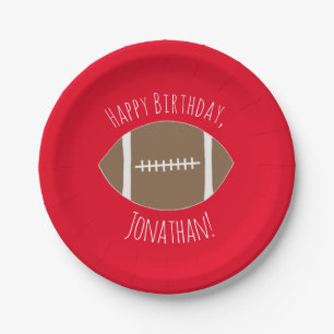 Assiettes En Carton Joyeux Anniversaire Classique Football Plaques en 
