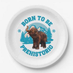 Assiettes En Carton Joyeux Anniversaire Enfants Mammouth Préhistorique