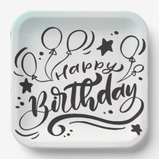 Assiettes En Carton Joyeux Anniversaire Imprimé Cute Plates Personnali