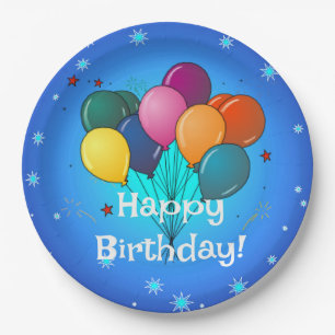 Assiettes En Carton Joyeux anniversaire...l'heure de la fête !