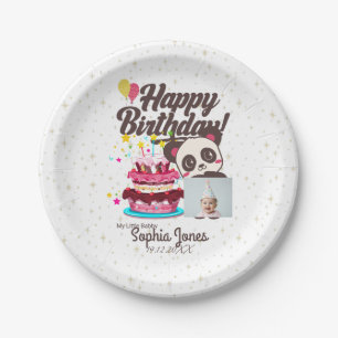 Assiettes En Carton Joyeux Anniversaire, Mon Bébé - Photo personnalisé