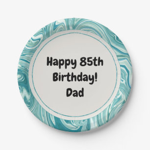 Assiettes En Carton Joyeux Anniversaire Personnaliser Papier Marbre Li