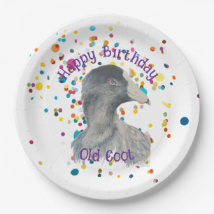 Assiettes En Carton Joyeux Anniversaire Vieux Fou de l'Autre Côté de l