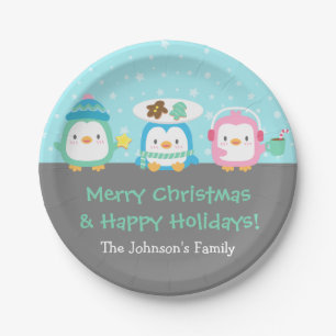 Assiettes En Carton Joyeux approvisionnements de fête de Noël de