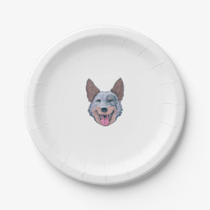 Assiettes En Carton Joyeux chien de bétail australien
