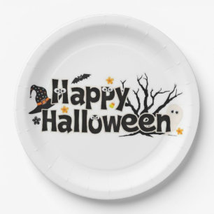 Assiettes En Carton Joyeux Halloween