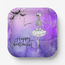 Joyeux Halloween Squelette Ballerina Purple