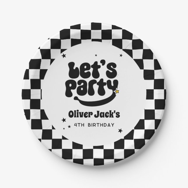 Assiettes En Carton Joyeux Mec N'Importe Quel Âge Plaque Papier Annive (Devant)