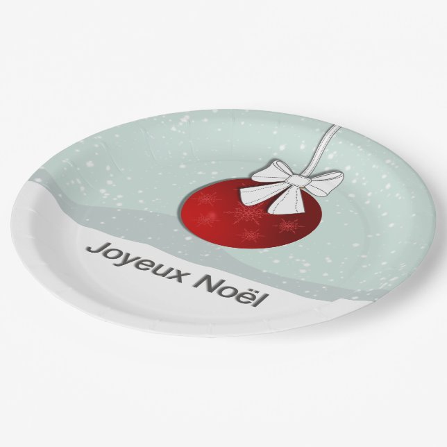 Assiettes En Carton Joyeux Noel (Angle)