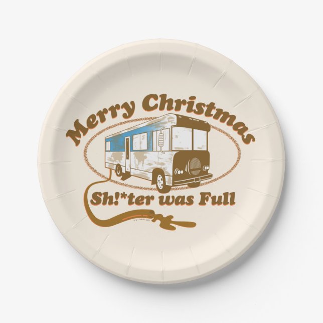 Assiettes En Carton Joyeux Noël, Chut !*ter était plein (Devant)