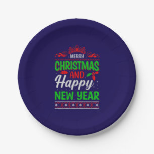 Assiettes En Carton Joyeux Noël Et Joyeux Nouvel An-61064