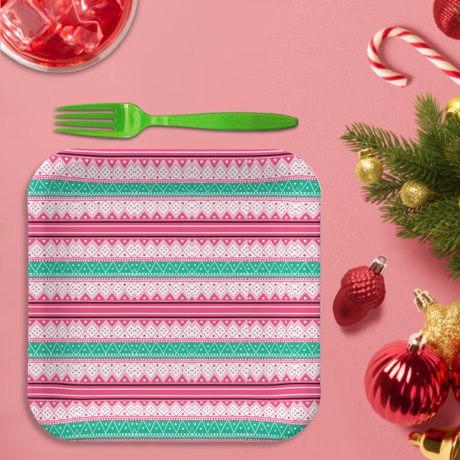 Assiettes En Carton Joyeux Noël et pull moche (Créateur téléchargé)