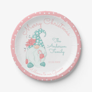 Assiettes En Carton Joyeux Noël Famille Mignonne et Pastel Bienvenue G