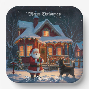 Assiettes En Carton Joyeux Noël festif